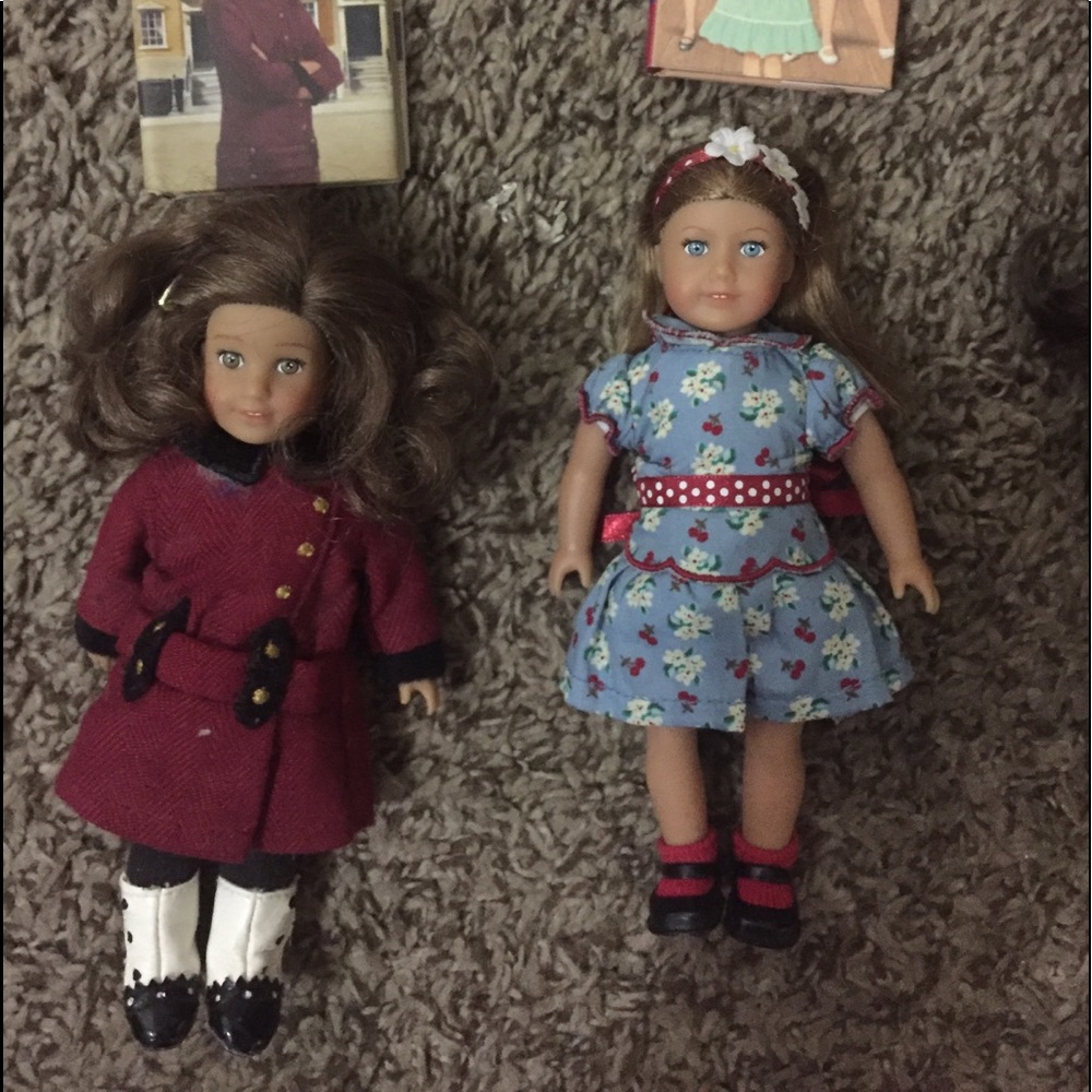 American girl mini doll Emily and Rebecca.
